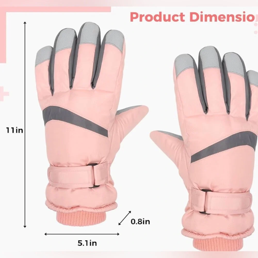 NWT Ski Gloves for Women, Touchscreen Winter Gloves, Warm Water-Proof Gloves